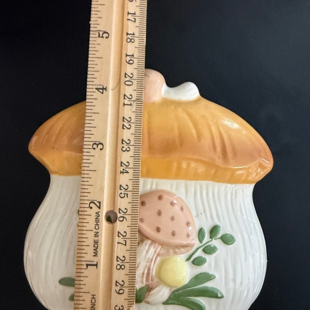 Vintage Ceramic Mushroom Napkin Holder Retro Cottagecore Kitchen - Picture 9 of 11